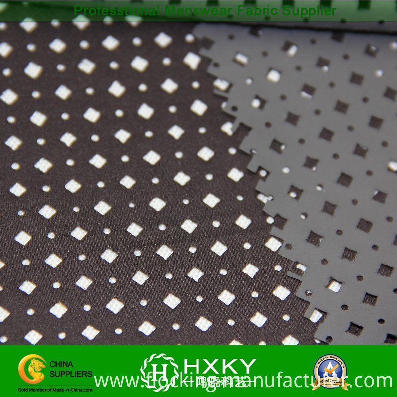 Circle with Diamond Shape Perforated Polyester Fabric for Sportswear